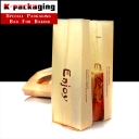 10 pcs 12x30cm Clear Window Lined Paper Bread Storage Bag Toastabags Bread Loaf Bags